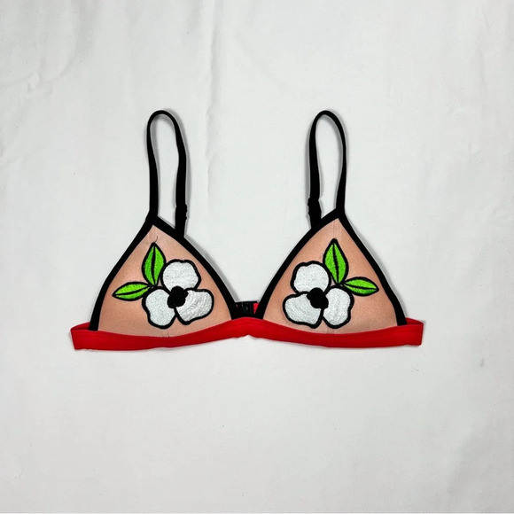 Triangl Floral Neoprene Bikini Top - Picture 2 of 6